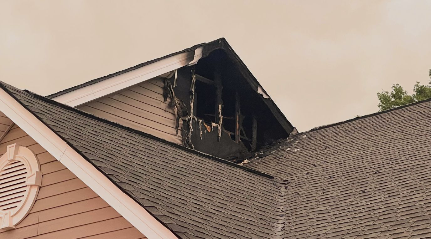 Fire-related roof damage RSR Roofing services