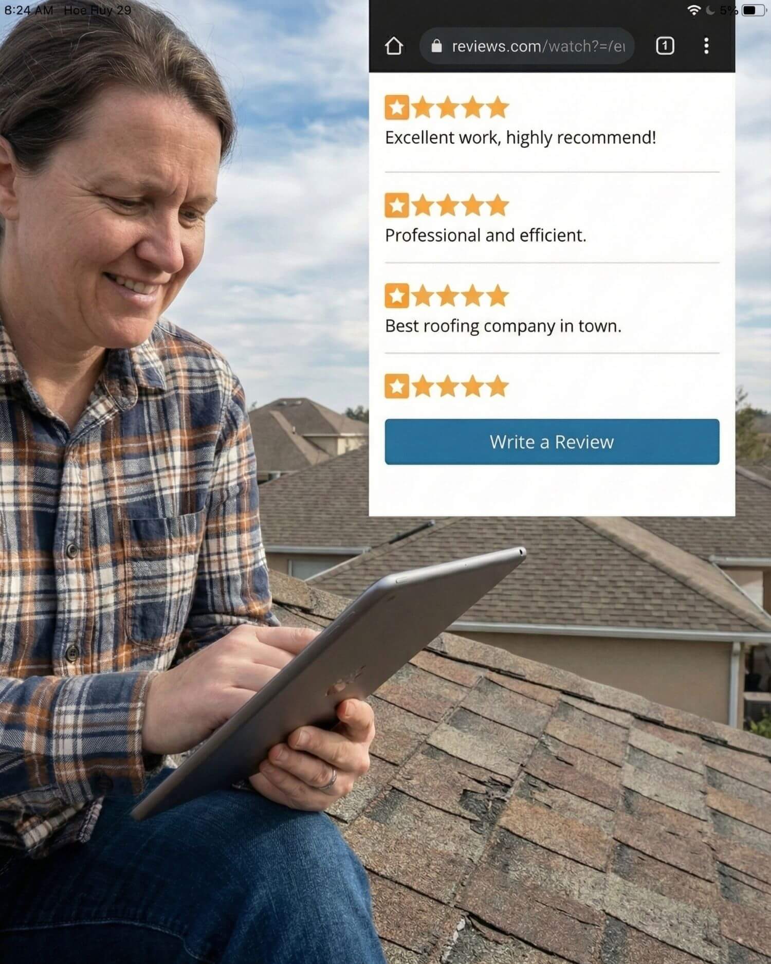 Roofing services Qualifed reviews and rating